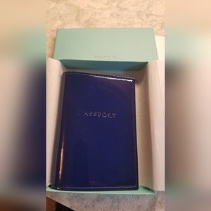 Tiffany & Co Navy Patent Leather Passport Case